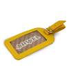 Yellow leather baggage tag 619-5405-86