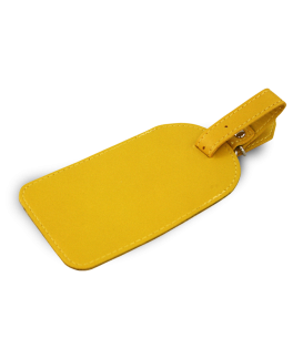 Yellow leather baggage tag 619-5405-86