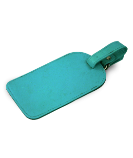 Light blue leather baggage tag 619-5405-91