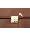 Brown leather briefcase with laptop compartment 112-5056-40