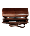 Braune Leder Aktentasche mit Laptopfach 112-5056-40