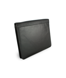Black leather zippered A4 folder 119-0325-60