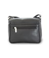 Black leather flap handbag 213-3011-60