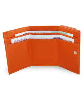 Orange women's mini leather wallet 511-4392A-84