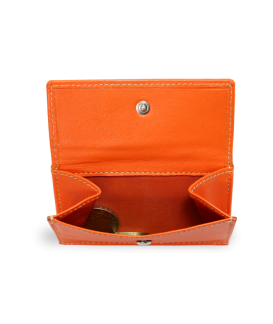 Orange women's mini leather wallet 511-4392A-84