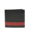 Red and black men's leather wallet 513-1321-60/31