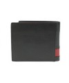 Red and black men's leather wallet 513-1321-60/31