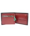 Red and black men's leather wallet 513-1321-60/31