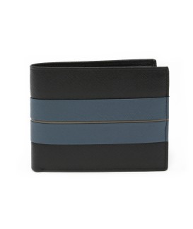 Blue-black men's leather wallet 513-1331-60/97