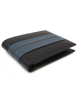 Blue-black men's leather wallet 513-1331-60/97