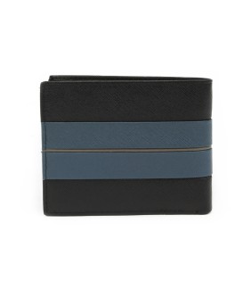 Blue-black men's leather wallet 513-1331-60/97