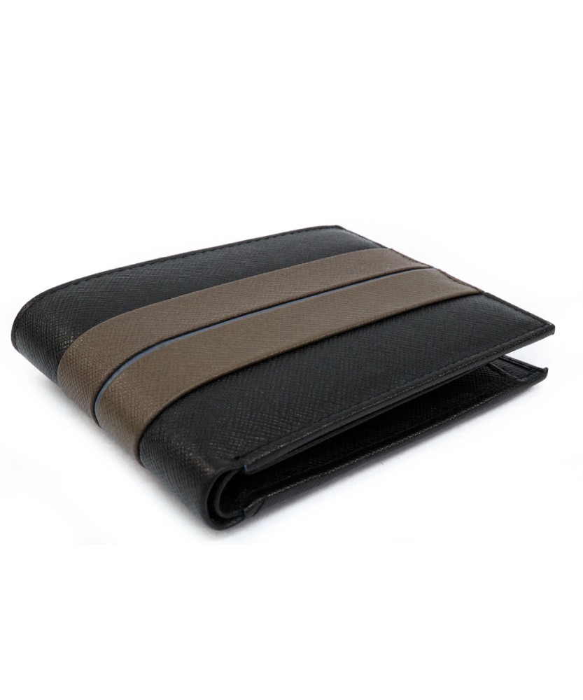 Brown-black men's leather wallet 513-1331-60/82