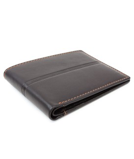 Dark brown men's leather wallet 513-1307-47