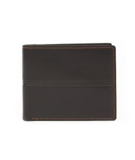 Dark brown men's leather wallet 513-1307-47