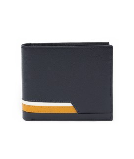 Dark blue men's leather wallet 513-1315-97