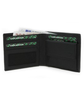 Black men's leather wallet 513-1315-60