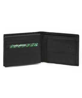 Black leather men's wallet 513-4705-60/60