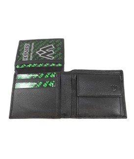 Black leather men's wallet 513-4705-60/60