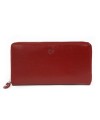 Red women's leather zipper wallet 511-3559-31