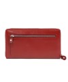 Rotes Damen Leder Portemonnaie mit Reißverschluss 511-3559-31