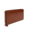 Cognac women's leather zipper wallet 511-3559-05