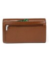 Brown women's leather flap wallet 511-2121-05