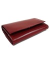 Dark red women's leather flap wallet 511-2121-31