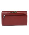 Dark red women's leather flap wallet 511-2121-31