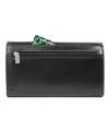 Black women's leather flap wallet 511-2121-60