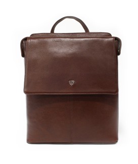 Brown urban leather backpack 311-1660-40