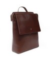 Brown urban leather backpack 311-1660-40