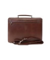 Brown leather briefcase with four inner compartments 112-6002-40