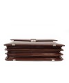 Brown leather briefcase with four inner compartments 112-6002-40