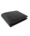 Black-brown men's leather wallet with internal clasp 513-4404A-60/44