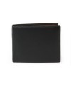 Black-brown men's leather wallet with internal clasp 513-4404A-60/44