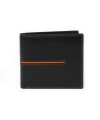 Black and orange men's leather wallet 513-3223A-60/84