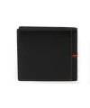 Black and orange men's leather wallet 513-3223A-60/84