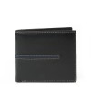 Black and navy blue men's leather wallet 513-3223A-60/97