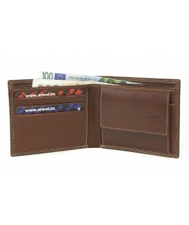 Brown leather wallet 513-9160-40