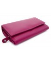 Fuxia women's leather clutch wallet with a snap closure 511-2120-36