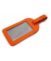 Orange leather luggage tag 619-5405-84