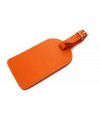 Orange leather luggage tag 619-5405-84