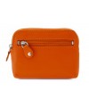 Larger orange leather double-zip keychain 619-8104-84