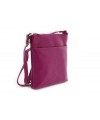 Fuxia leather zipper handbag 212-3013-36