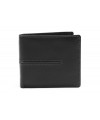 Black and gray men's leather wallet 513-3223A-60/66