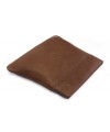 Dark brown leather coin pocket with spring 519-7708-47