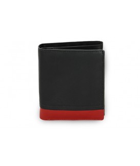 Black-red men's leather wallet 514-4724-60/31