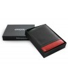 Black-red men's leather wallet 514-4724-60/31