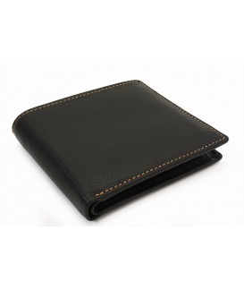 Black men's leather wallet 513-3223B-60