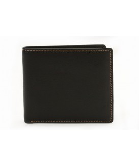 Black men's leather wallet 513-3223B-60